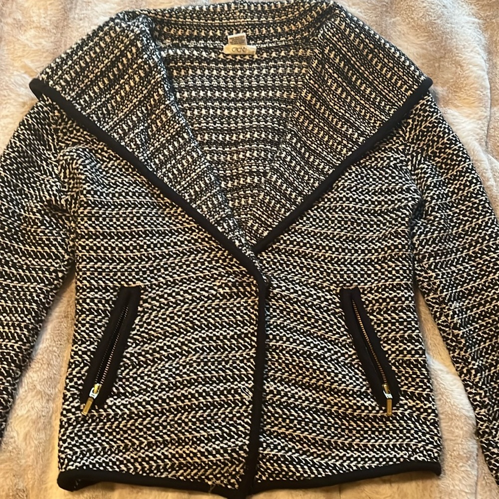 Gorgeous Classy Soft B&W Cache Jacket!!! Sz S! - image 2
